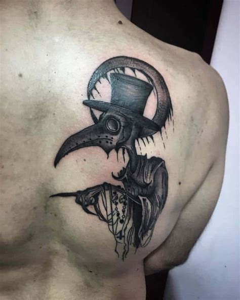 plague doctor tattoo|realistic plague doctor tattoo.